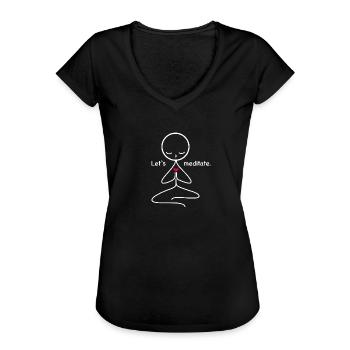 Meditation - Frauen Vintage T-Shirt - Schwarz - Vorne