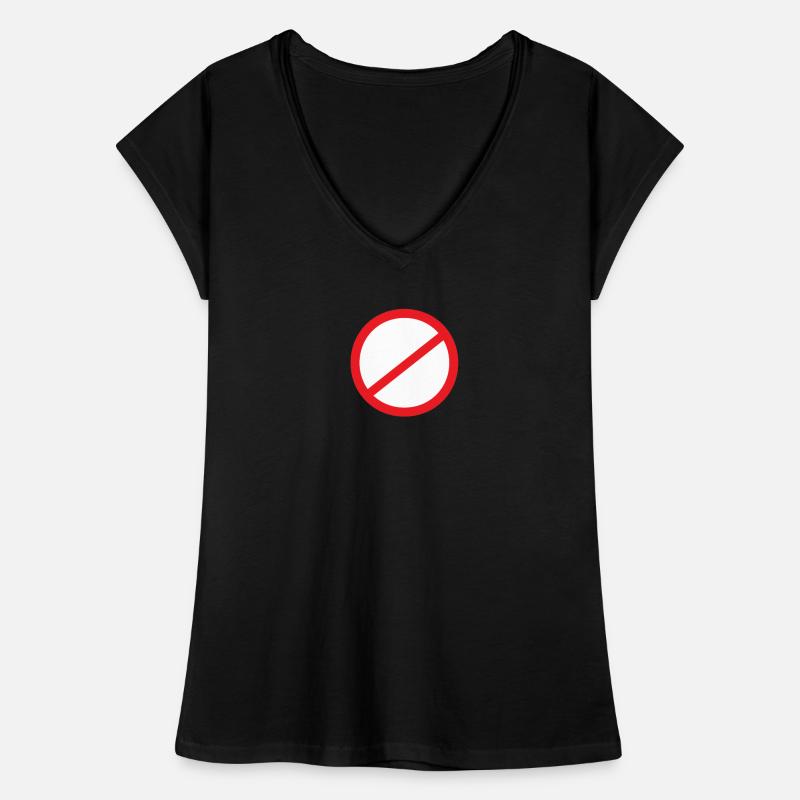 Verbotenes Symbol Muster Frauen Vintage T-Shirt