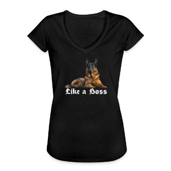 Duitse herdershond, hondensport, Duitse herdershond, - Vrouwen Vintage T-shirt - zwart - Voor