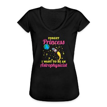 Astrophysics Student - Women's Vintage T-Shirt - black - Front - Danielle (179cm)