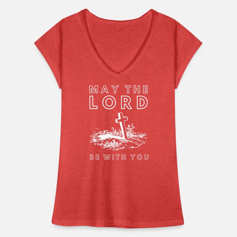 Herr sei mit dir Kreuz im Feld Frauen Vintage T-Shirt
