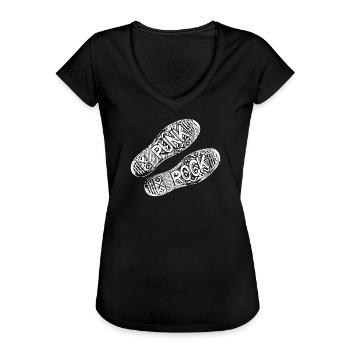 Punk Rock Punkrock Grunge Rockmusik Musik Punker - Frauen Vintage T-Shirt - Schwarz - Vorne - Danielle (179cm)