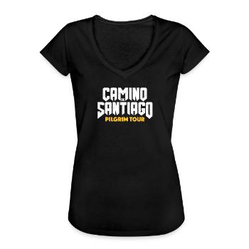 Camino de Santiago Tour | Rock Band Style - Frauen Vintage T-Shirt - Schwarz - Vorne