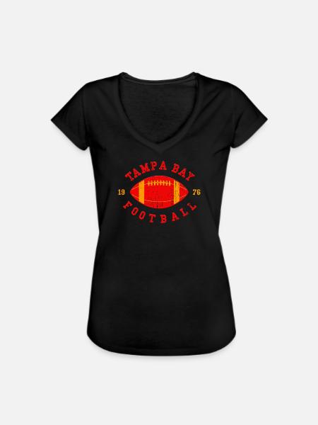 Emblème de football de Tampa Bay 75 - T-shirt vintage Femme - noir