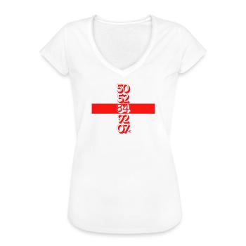 50 52 84 92 07 - Frauen Vintage T-Shirt - Schwarz - Vorne - Danielle (179cm)