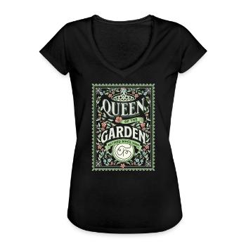 Rentnerin Garten Gärtnerin - Frauen Vintage T-Shirt - Schwarz - Vorne - Danielle (179cm)