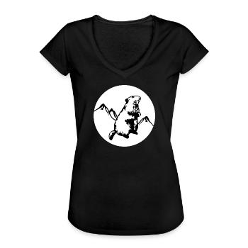 Marmotte - T-shirt vintage Femme - noir - Devant - Danielle (179cm)