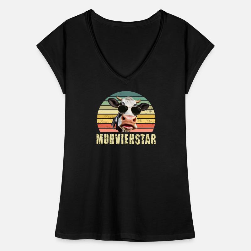 Kuh Kühe Frauen Vintage T-Shirt