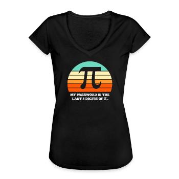 pi, maths, mathématiques - T-shirt vintage Femme - noir - Devant
