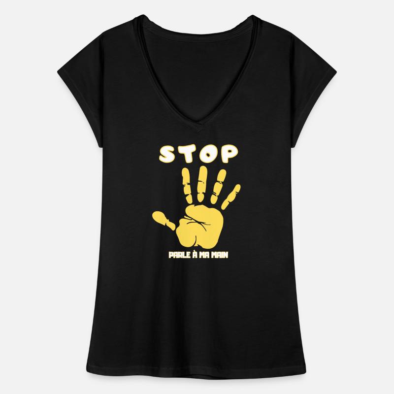Stop Parle à ma main- Design de main drôle T-shirt vintage Femme