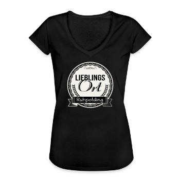 Lieblingsort Ruhpolding - Frauen Vintage T-Shirt - Schwarz - Vorne - Danielle (179cm)