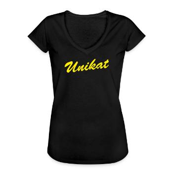One of a kind - Women's Vintage T-Shirt - black - Front - Danielle (179cm)