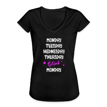 Wochenende - Frauen Vintage T-Shirt - Schwarz - Vorne