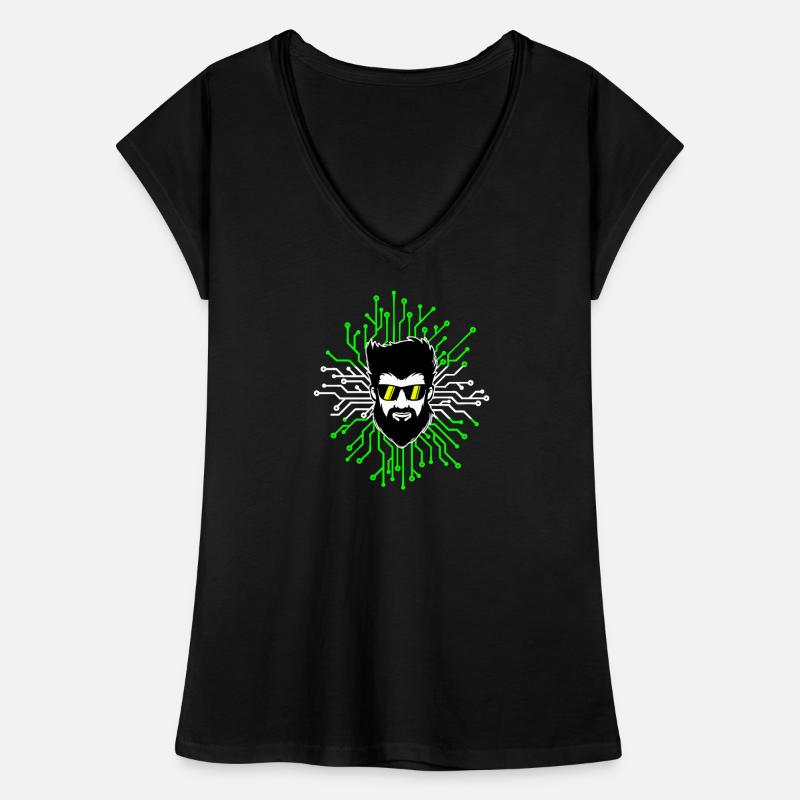 Computerfreak Developer Open Source Code Skripting Frauen Vintage T-Shirt