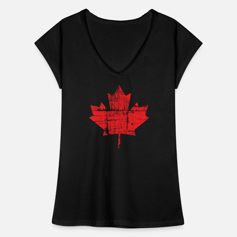 Rustic Wooden Maple Leaf Women's Vintage T-Shirt