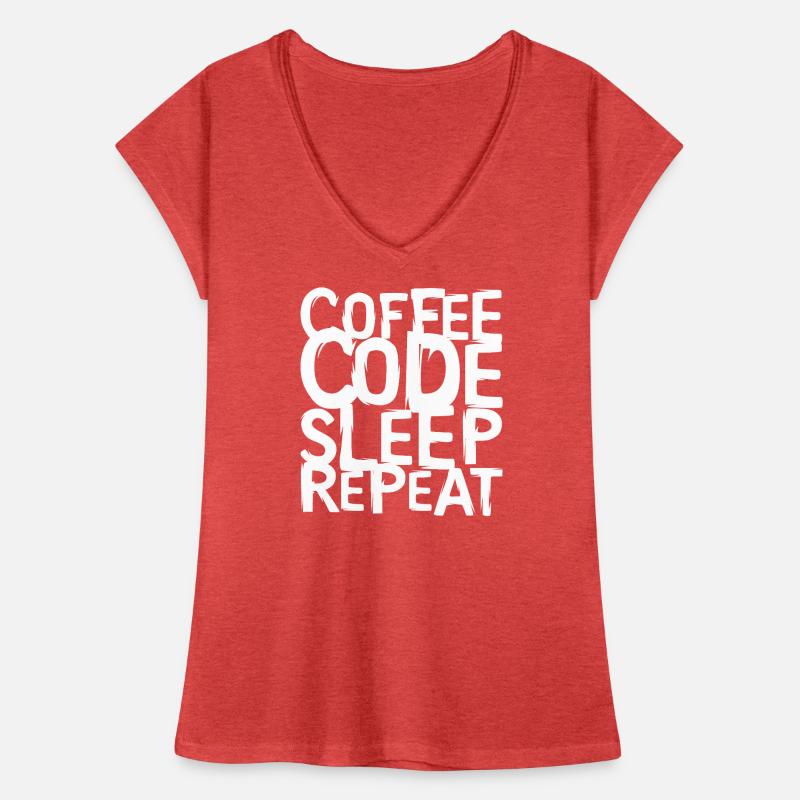 coffee code Programmierer - Informatik Arbeit Logo Frauen Vintage T-Shirt