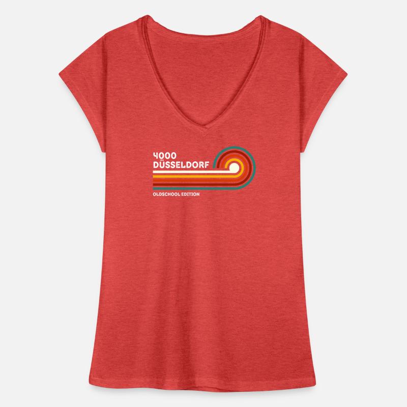 Chemise rétro Düsseldorf 4000 Code postal T-shirt vintage Femme