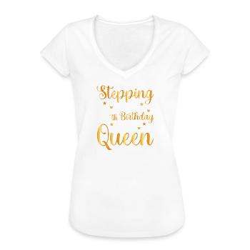 60er Geburtstag Königin-Design - Frauen Vintage T-Shirt - Schwarz - Vorne - Danielle (179cm)