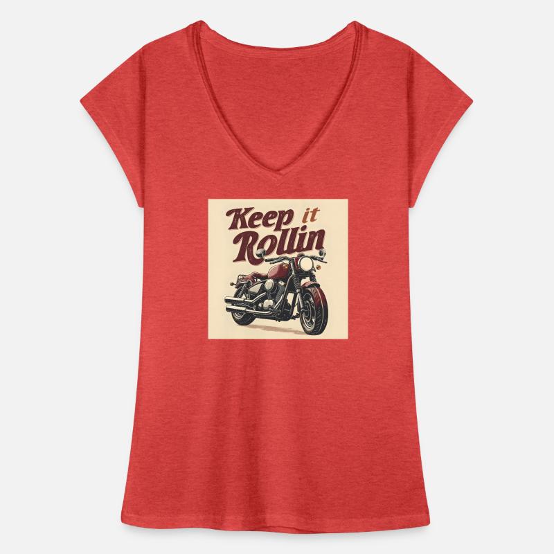 Keep it Rollin' – Typographie minimaliste T-shirt vintage Femme