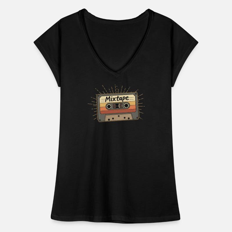 Cassette de mixtape rétro T-shirt vintage Femme
