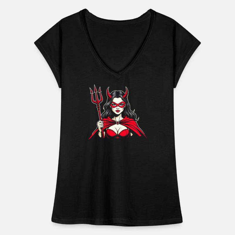 Devil Trident Hell Devil Woman Woman Devil Women's Vintage T-Shirt