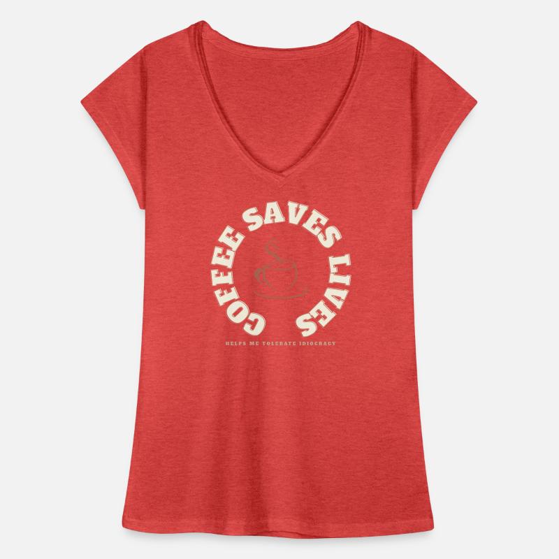 Kaffee rettet den Tag: Kaffee rettet Leben Frauen Vintage T-Shirt