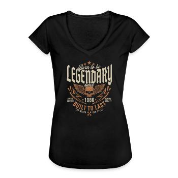 Legendär_seit_1986_Jahrgang_Geburtstag_Geschenk - Frauen Vintage T-Shirt - Schwarz - Vorne