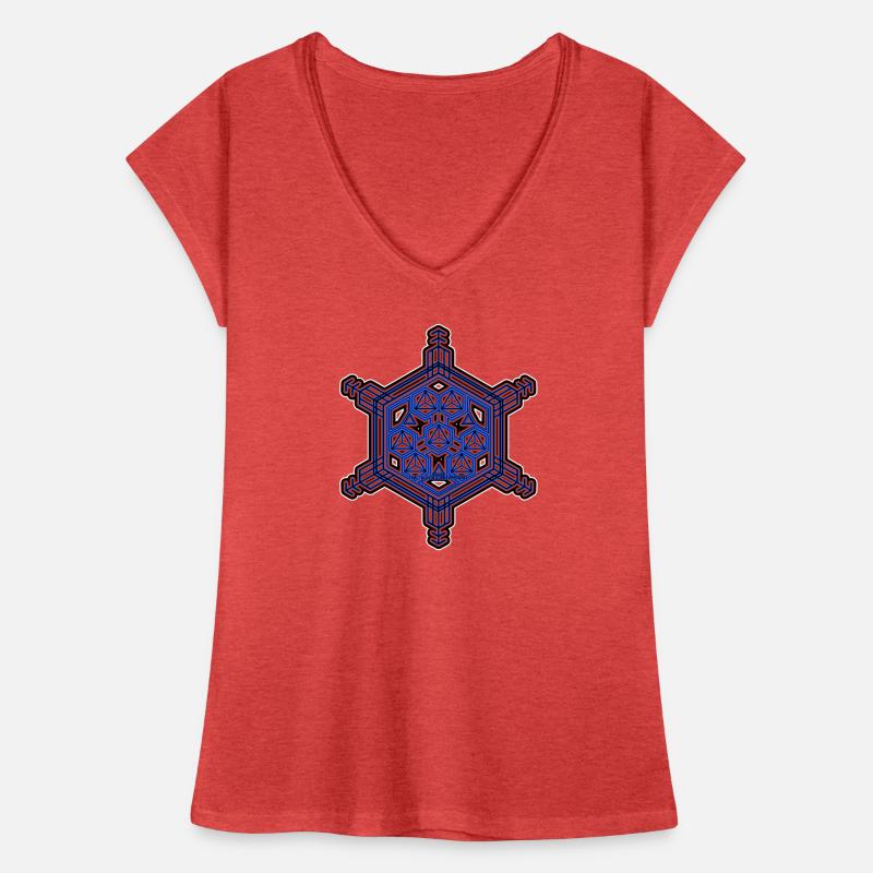 Fractal Evolution Experience Star Hexagon Pattern Women's Vintage T-Shirt