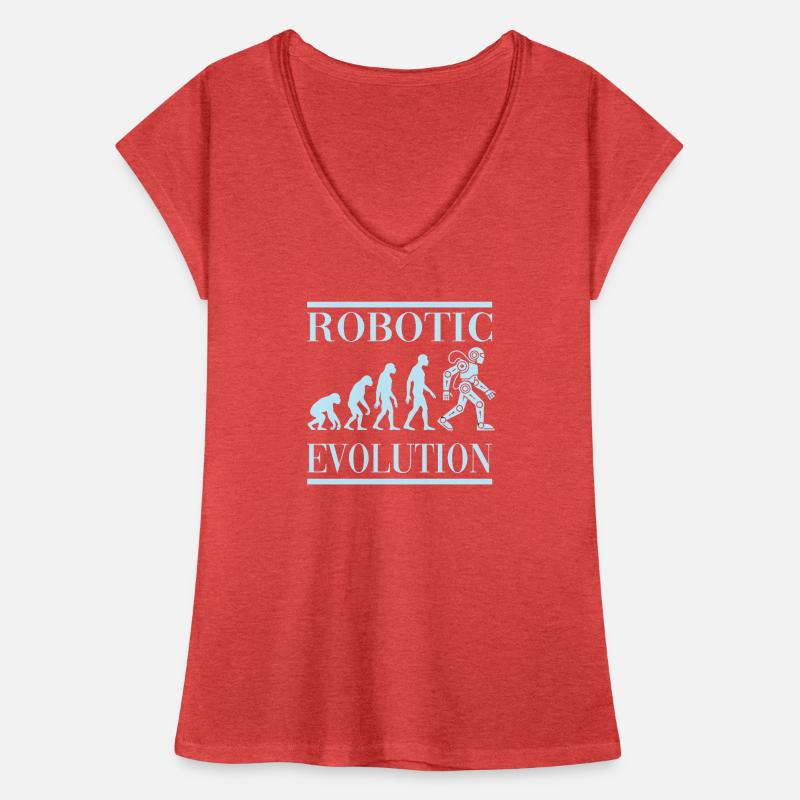 Robot Évolution Progrès Avenir Humain T-shirt vintage Femme