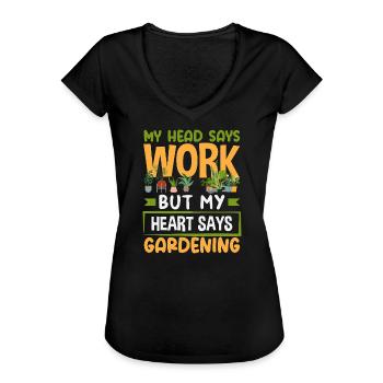 Garten- Und Pflanzenliebhaber Geschenke - Frauen Vintage T-Shirt - Schwarz - Vorne - Danielle (179cm)
