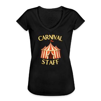 Carnival Staff - Circus Family Circus - Women's Vintage T-Shirt - black - Front - Danielle (179cm)