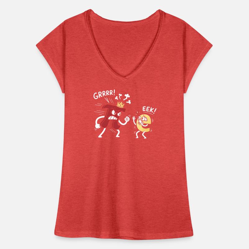 Mathematics Constants Pi Threatened e Comic Women's Vintage T-Shirt