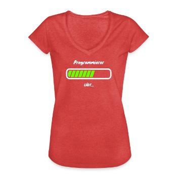 Programmierer Loading Softwareentwicklung - Frauen Vintage T-Shirt - Rot meliert - Vorne - Danielle (179cm)
