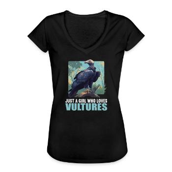 Vulture - Women's Vintage T-Shirt - black - Front - Danielle (179cm)