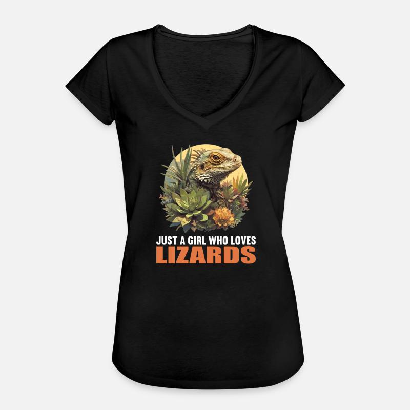 Eidechsen Eidechse - Frauen Vintage T-Shirt - Schwarz