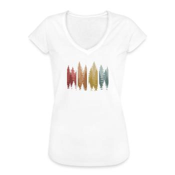 Forest Nature Trees Wilderness Nature Lovers - Women's Vintage T-Shirt - black - Front - Danielle (179cm)