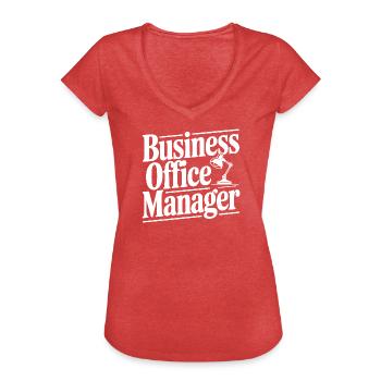 Business Office Manager - Women's Vintage T-Shirt - heather red - Front - Danielle (179cm)