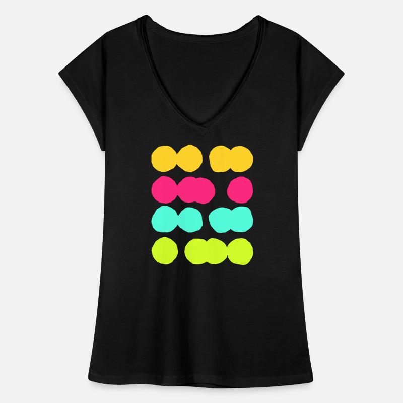 Colourful Abstract Circle Pattern - Fun & Vibrant Women's Vintage T-Shirt