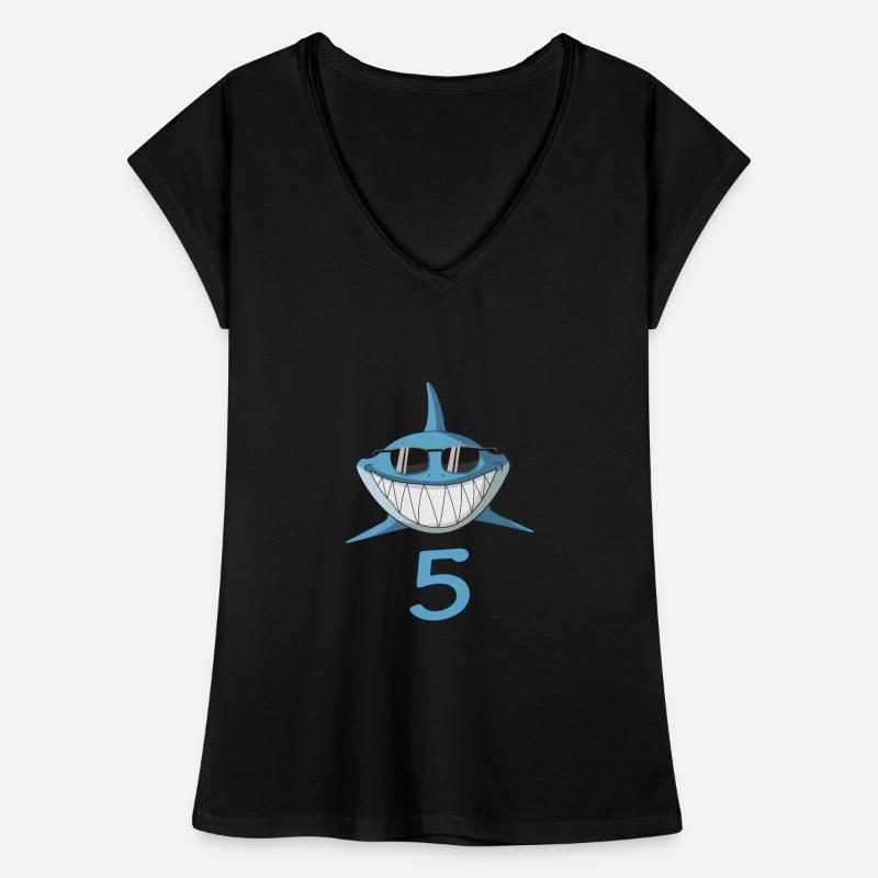 Cool Shark Five from Shark Haiko High Five Women's Vintage T-Shirt