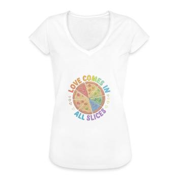 Pride Pizza LGBTQ - Frauen Vintage T-Shirt - Schwarz - Vorne