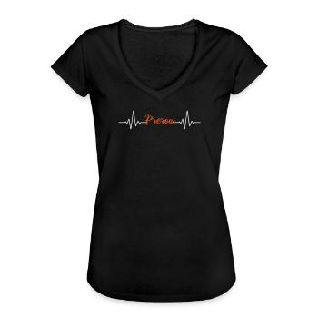 Mein Herz schlägt für Prerow - Darss Ostsee - Frauen Vintage T-Shirt - Schwarz - Vorne