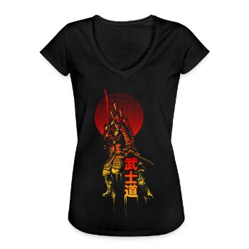 samouraï - T-shirt vintage Femme - noir - Devant - Danielle (179cm)