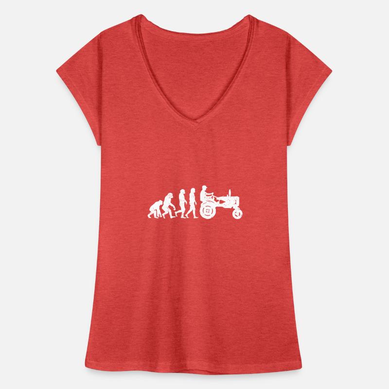 Evolution de l'évolution du tracteur T-shirt vintage Femme