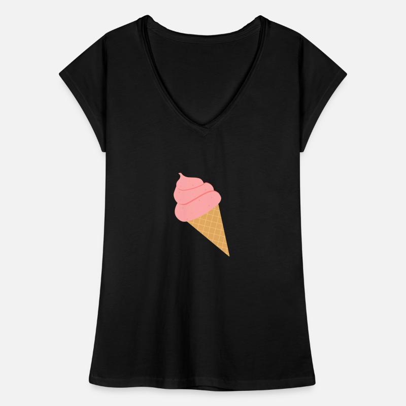 Eis Eiscreme Sommer Softeis Geschenk Frauen Vintage T-Shirt