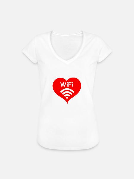 love wifi - T-shirt vintage Femme - noir