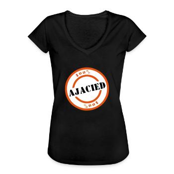 Ajacied - Vrouwen Vintage T-shirt - zwart - Voor