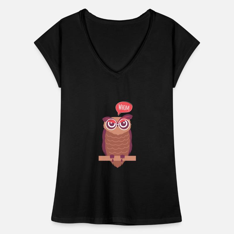 Grammatik Polizei Englisch Lehrer Eule Geschenk Frauen Vintage T-Shirt
