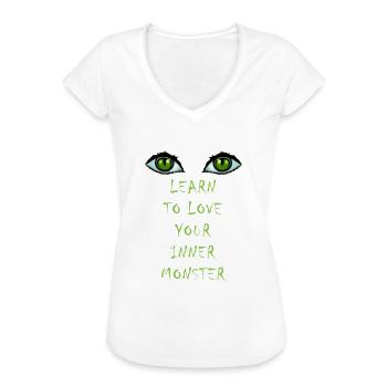 Das innere Monster - Frauen Vintage T-Shirt - Schwarz - Vorne - Danielle (179cm)