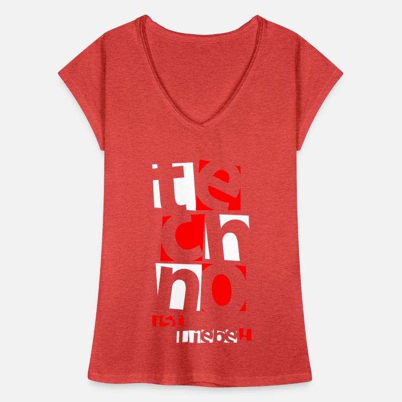 Techno - Techno music - techno c’est l’amour ( blanc ) T-shirt vintage Femme