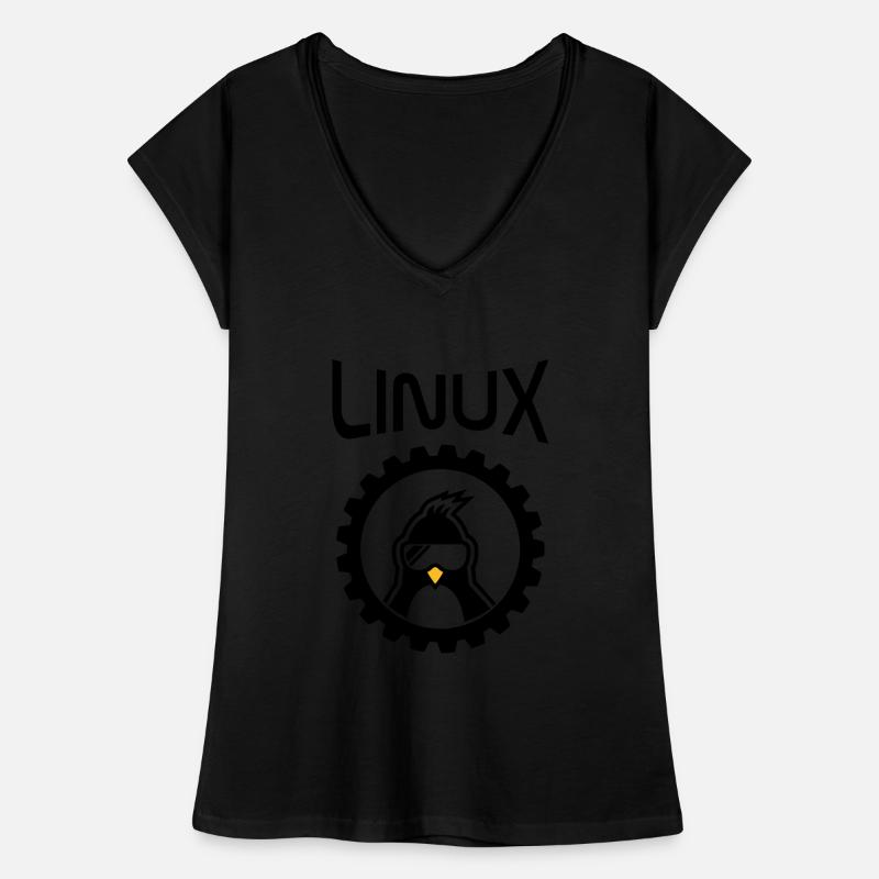 linux hjul Vintage-T-skjorte for kvinner
